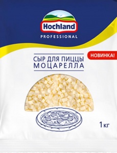 Сыр Моцарелла для пиццы КУБИК 40%, 1 кг/шт, 10 шт/кор,Hochland